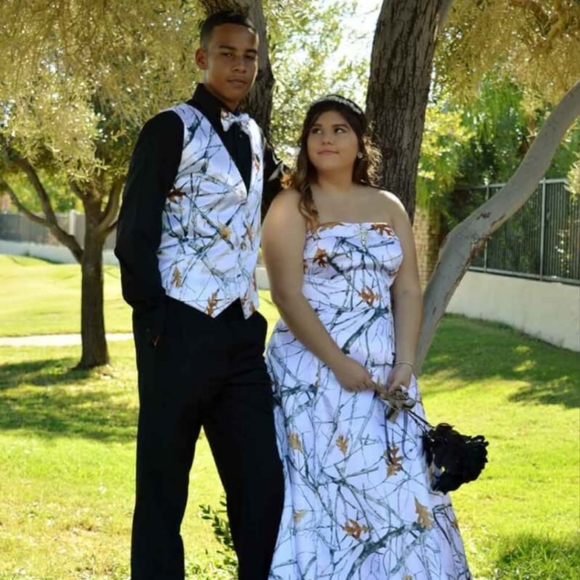 Camo True Timber Prom Bridemaids Dress size 16 - Picture 1 of 11